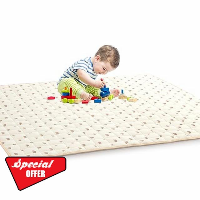 BALAPET 100% Cotton Muslin 50x50 Play Mat for Playpen