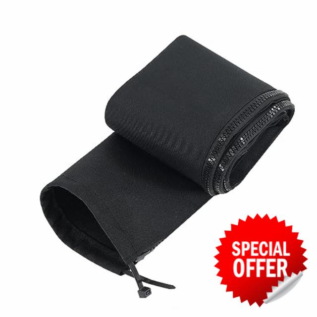 48" Trolling Motor Cable Sleeve Organizer Sleeve Trolling Motor Wire Cover Wire Manager Cord Protector with Zipper for Cover Wire and Extension Cords