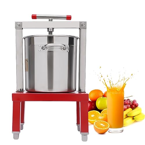 Manual Honey Extractor Fruit Press Stainless Steel Presser with Mesh Barrel for Cider Apple Grape Tincture Vegetables