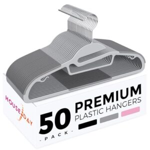 Grey Slim Clothes Hangers Space Saving