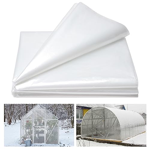 10 x 30ft Durable Plastic Frost Blanket for Winter Rain Snow Weather