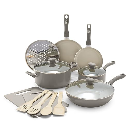 15 Piece Kitchen Cookware Pots and Frying Sauce Pans Set