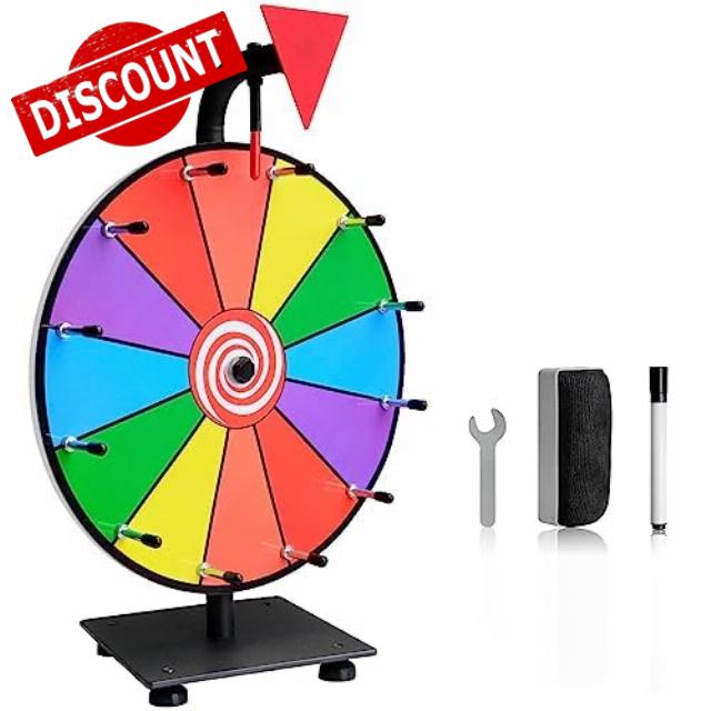 OASLAZA 12 Inch Spinning Prize Wheel