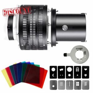 BEIYANG Mount Flash Conical Snoot Spotlight with Light Modifiers Kit