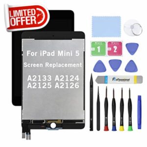 HOYRTDE 7.9" Screen Replacement for iPad Mini 5 A2133 A2124 A2125 A2126 LCD Display Glass Touch Digitizer Premium Kit with Tools - Black