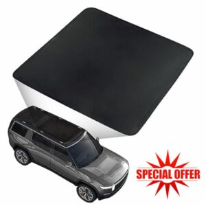 Good Life+Style Foldable Roof Sunshade for Rivian R1S - Reflective 2-Layer Sunroof Covers