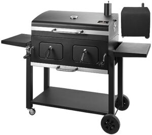 Extra Large Cooking Area 794 Square Inches with Two Individual & Adjustable Charcoal Tray