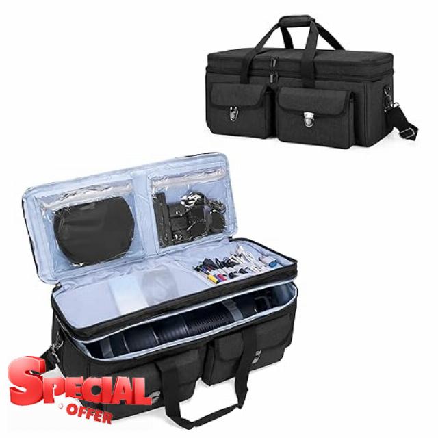 YARWO Double-Layer Tripod Carrying Case 23.6” Long