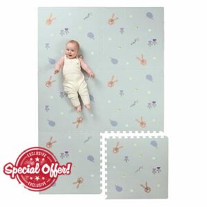 Taf Toys Urban Garden XL Puzzle Play Mat. 180 x 120cm Baby Floor Mat. Easy to Assemble & Store. 6X 60cm Pieces for Playmat. for Babies & Toddlers. Suitable for Baby Boys & Girls 0 Months +