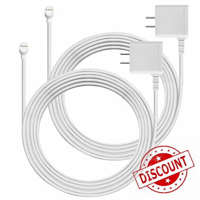 2-Pack iMah 19.6FT Power Charging Cable Compatible with Google Nest Cam (Battery) Extended Charge Cord Weatherproof Camera Charger