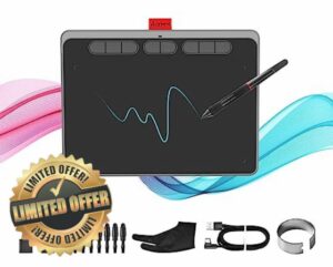 Drawing Tablet Acepen Graphics Tablet with Battery-Free Stylus 8192 Pressure Sensitivity 8 Hot Keys