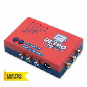 BITFUNX RetroScaler A/V to HDMI Converter for Retro Game Console - Supports 2X Line Doubler and Filter/Pass-Through Modes