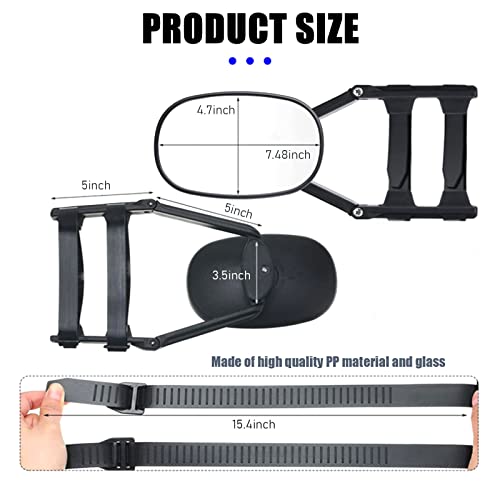 Adjustable 360° Towing Mirrors Mirror Extensions