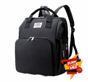 Diaper bag backpack with changing station. Travel Folding Baby Bed. Portable
