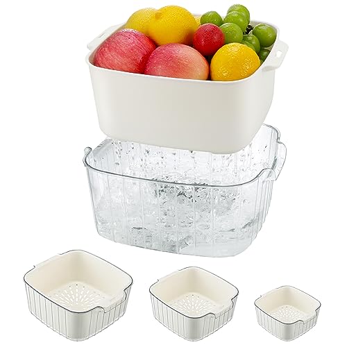 2 in 1 Plastic Colander Strainer Bowl