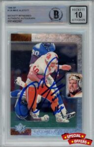 Mike Alstott Signed Tampa Bay 1996 UD SP #126 Beckett Auto 10