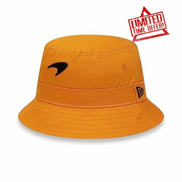 New Era McLaren Racing F1 2023 Bucket Hat Papaya