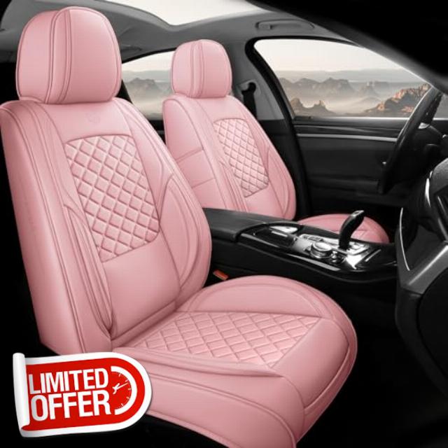 GEEYONTEK Car Seat Covers Front Set