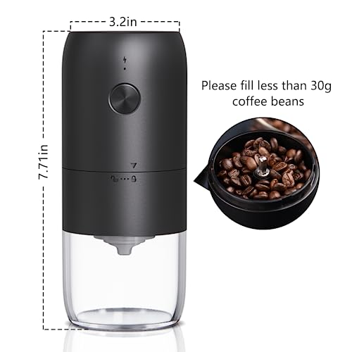 Portable Rechargeable Electric Coffee Grinder 30g (White)