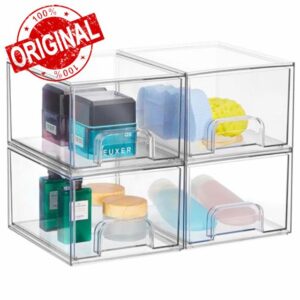Syntus 4 Piece Set Stackable Makeup Organizers