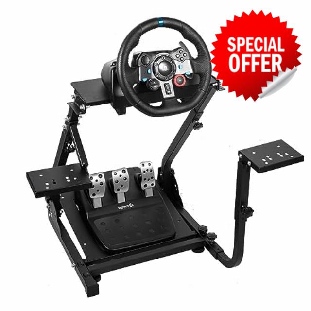Mokapit Racing Wheel Stand Adjustable Sim Stand Compatible with Logitech G25