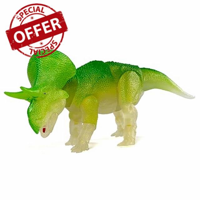 Creative Beast Studios Beasts of The Mesozoic: Zuniceratops Christopheri Glow-in-The-Dark - 1/18th Scale Dinosaur Action Figure - 8.5
