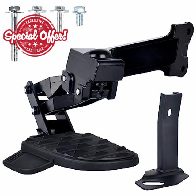 XIMAKA 82215842AE Retractable Bed Step Rear Bumper Step Compatible with 2019 2020 2021 2022 Dodge Ram 2500 3500