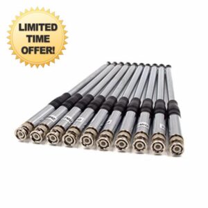(10-Pack)27Mhz Retractable CB Antenna for Cobra HH50WXST HH50 MRHH350FLT C75WXST HH38WXST Midland 75-822 75-785 MHS75 Uniden BC75XLT Handheld CB Radio Transceiver with BNC Connector 9-Inch to 51-inch
