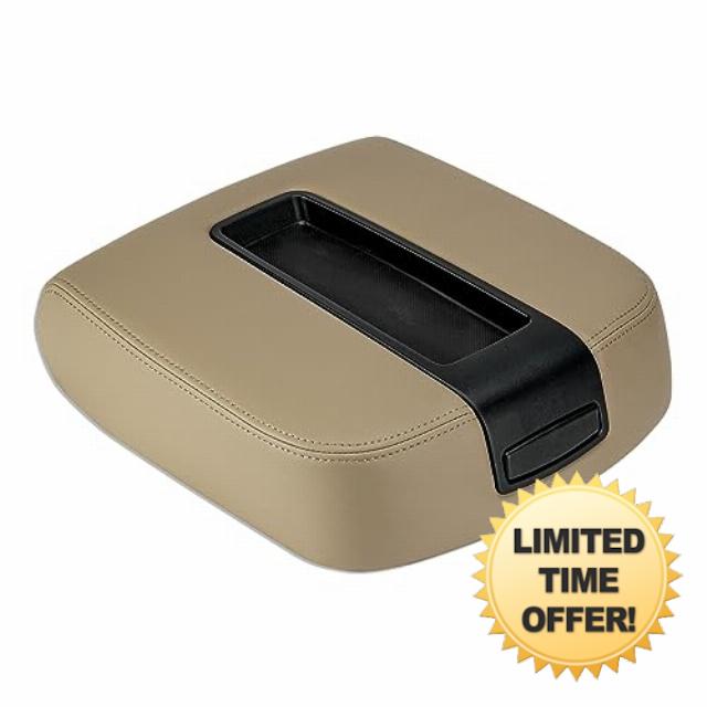 ILONPA Beige Center Console Armrest Lid Box Cover Fits Chevy Avalanche Tahoe Suburban
