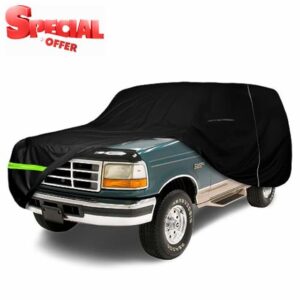 Waterproof Car Cover Compatible with 1978-1996 Ford Bronco Base/Custom/XL/XLT Accessories