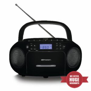 Emerson Portable CD/Cassette Boombox with AM/FM Radio