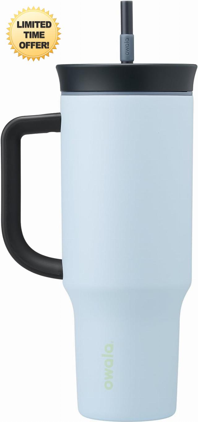 Owala Stainless Steel Triple Layer Insulated Travel Tumbler with Spill Resistant Lid