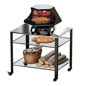 Pizza Oven Stand Trolley Table with Wheels