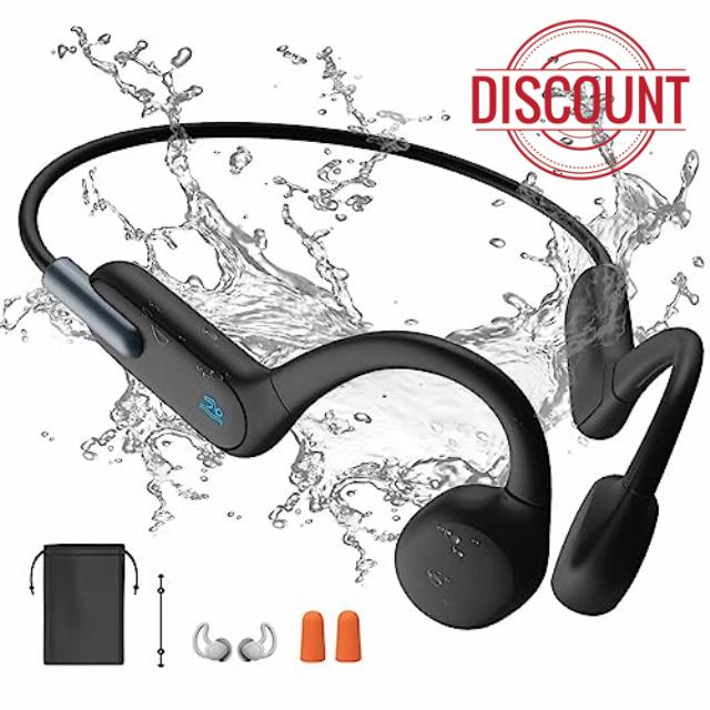 Dnniakm Bone Conduction Headphones Swimming