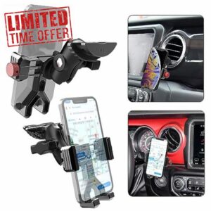 EASEORD Upgraded Phone Mount Compatible for Jeep Wrangler JL & Gladiator JT and Toyota Tacoma (2016-2023)