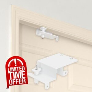Child Proof Door Top Lock - Top Door Lock for Kids Safety Adjustable Lock Child Safety Top Lock (Stainless - 2Pack)