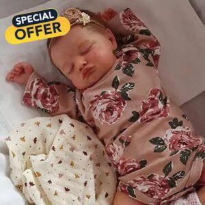 Kaydora Reborn Baby Girl Dolls - 20 inch Lifelik Newborn Baby with Realistic Veins for Kids Age 3 +