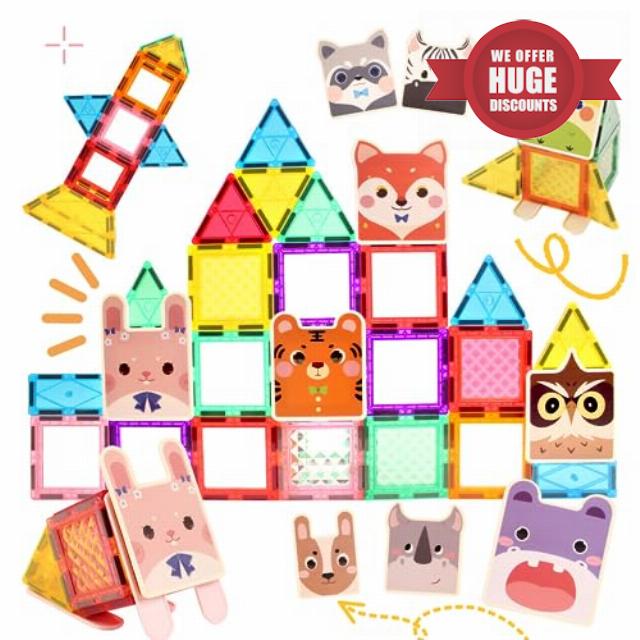 osettoys 62-Piece Magnet Tiles
