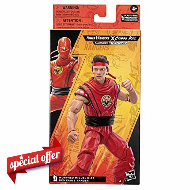 Power Rangers Lightning Collection Mighty Morph x Cobra Kai Morphed Miguel Diaz Red Eagle Ranger Action Figure