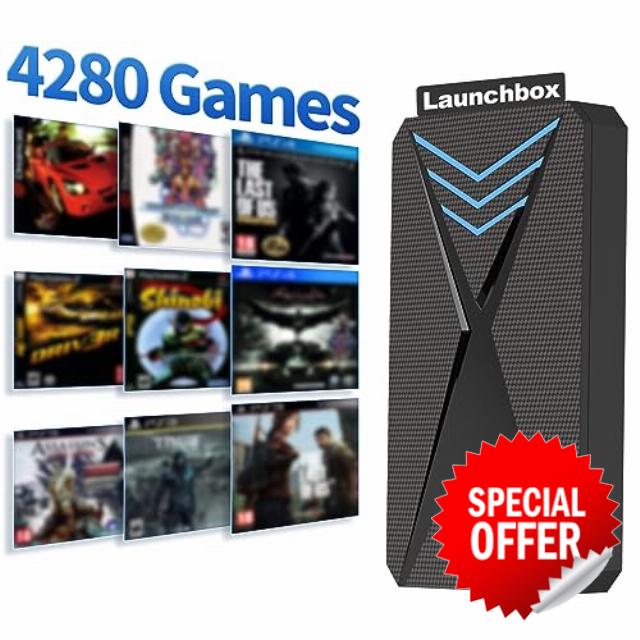 Emulator Console 2T Hard Drive Retro Game Console with Built in 4280 Games