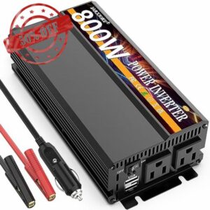 JARXIOKE 800Watt Inverter Power Inverter (Peak 1600W) DC 12V to 110V 120V AC Converter