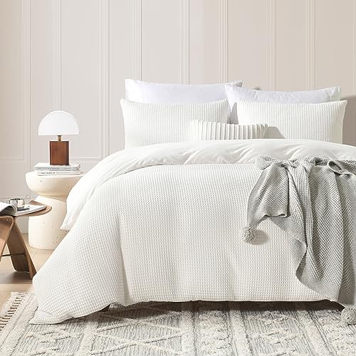 Ultra Soft Waffle Weave Duvet Cover King Size