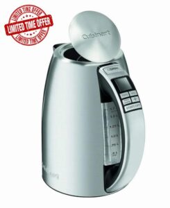 Cuisinart CPK-20FR 1.7L Digital PerfecTemp Cordless Electric Kettle Silver - Certified Refurbished