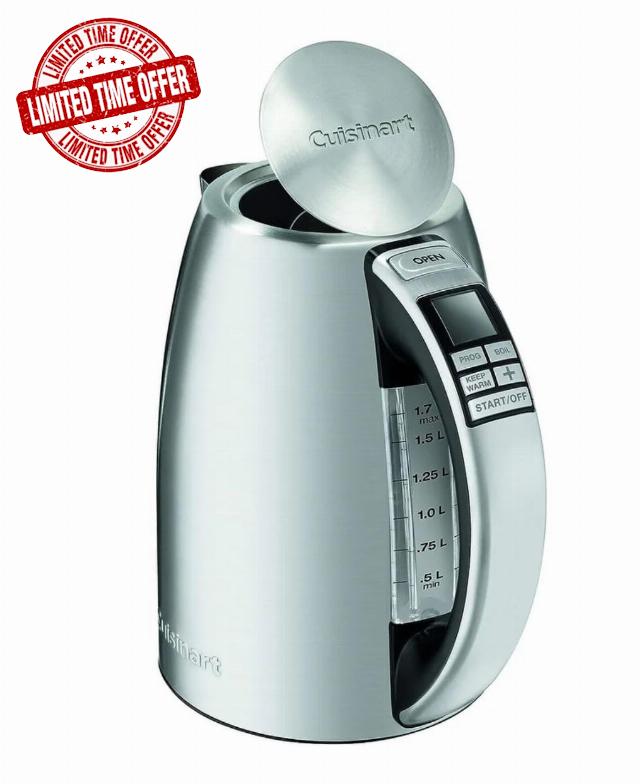 Cuisinart CPK-20FR 1.7L Digital PerfecTemp Cordless Electric Kettle Silver - Certified Refurbished