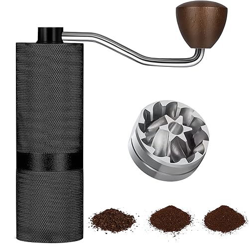 Travel Coffee Grinder Capacity 25g Mini Coffee Grinder Portable Hand Coffee Bean Grinder for Travel Camping Office Black