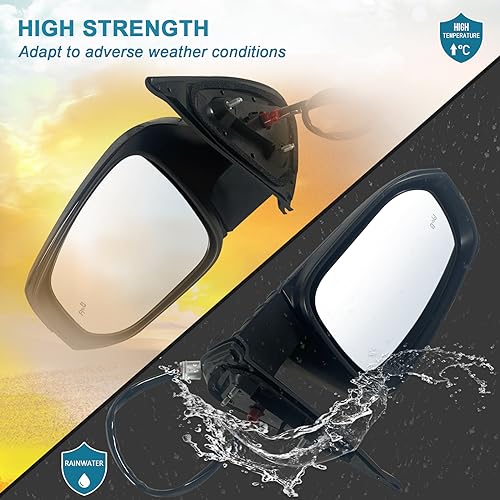 Blind Spot Detection and Manual Folding Match to Midnight Black Metallic Replace TO1321350(8Pins)