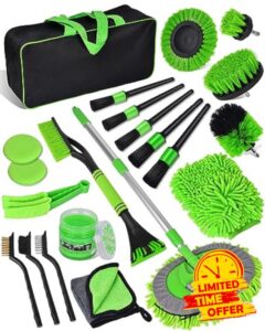 Thousy 21Pcs Car Detailing Kit with Drill Brush Set