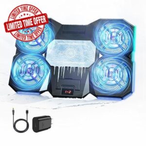 Upgraded Laptop Cooling Pad with Thermoelectric Cooler and 4 Fans