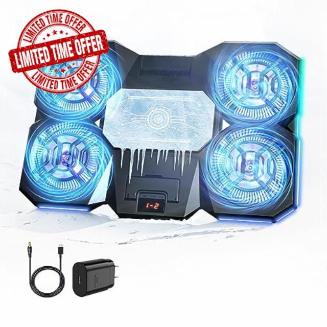 Upgraded Laptop Cooling Pad with Thermoelectric Cooler and 4 Fans