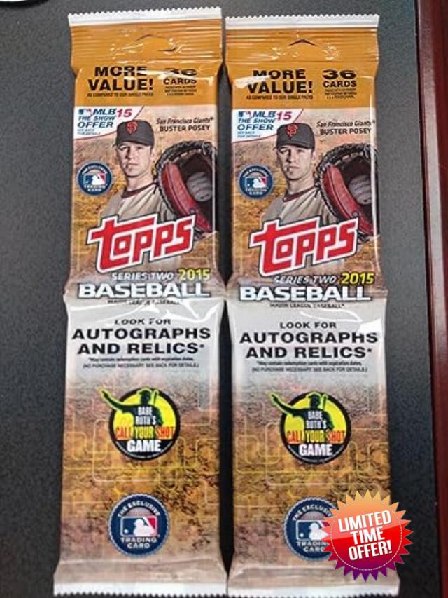 2015 Topps Series Two Baseball 2 Sealed Hanger Fat Pack Lot 72 Cards (2 36 Card Packs) Chase rookie cards of an Amazing Rookie Class